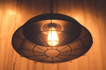 Orange light from lamp