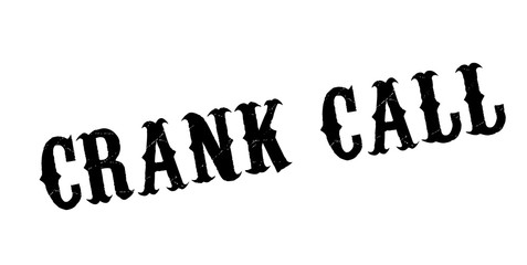 Crank Call rubber stamp. Grunge design with dust scratches. Effects can be easily removed for a clean, crisp look. Color is easily changed.