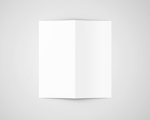 White Blank DL Bifold Brochure Paper