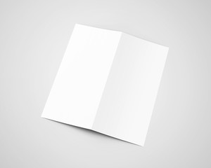 White Blank DL Bifold Brochure Paper