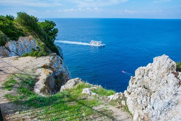 Fototapeta na wymiar View from Cape Doukato in Lefkada island, Greece