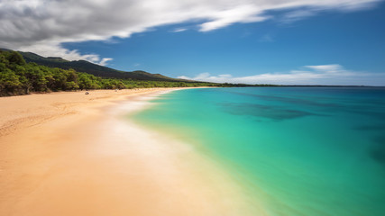 Big Beach Dream. Dreamy long exposure of Big Beach on the Island of Maui, Hawaii