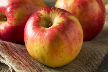 Fototapeta na wymiar Raw Red Organic Sweet Tango Gala Apples
