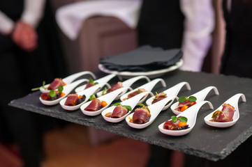 Tuna snacks in the party.