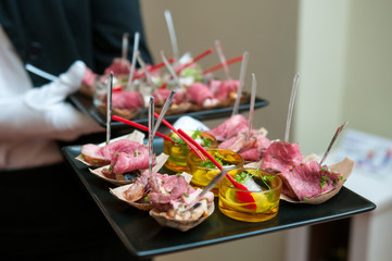 Tuna snacks in the party.