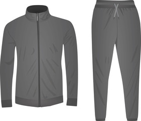 Grey tracksuit. vector illustration