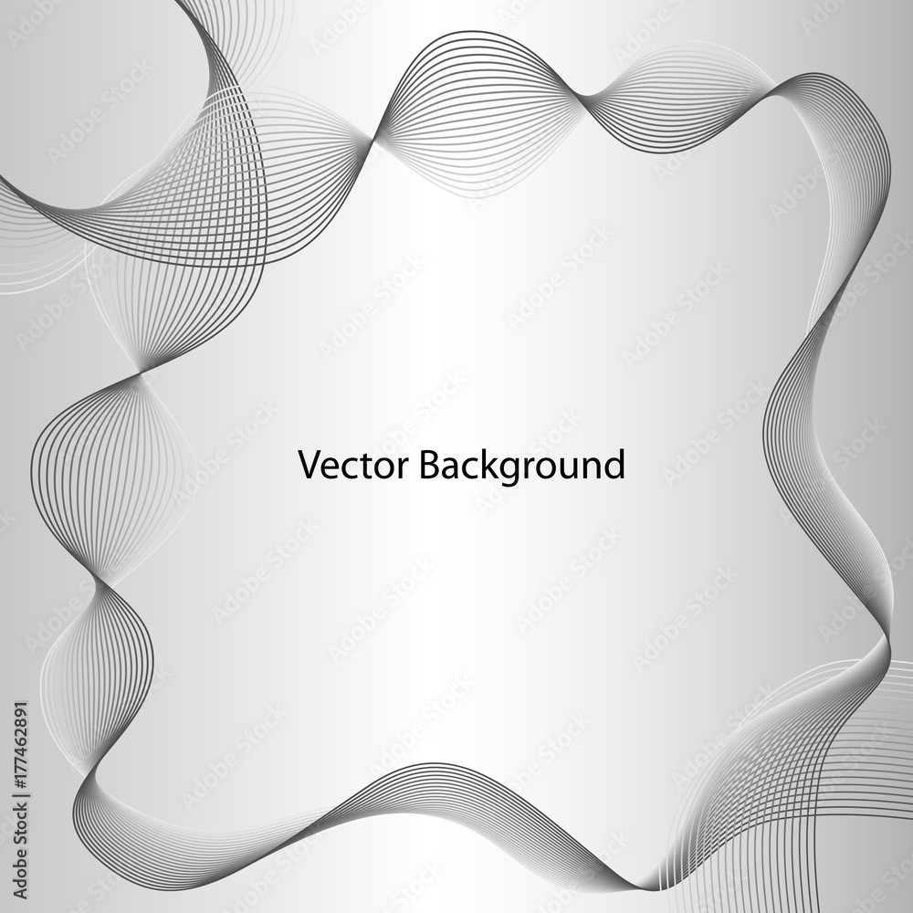 Poster abstract gray wave. vector abstract background of wave. black and white halftone vector illustration