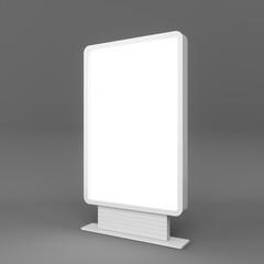 3D rendering Outdoor Advertising Stand Display Lightbox Isolated