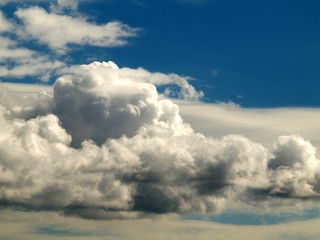Clouds on blue sky