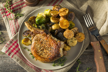 Homemade Roasted Bone in Pork Chop
