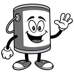 Paint Bucket Waving Illustration