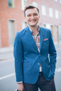 Smiling modern businessman