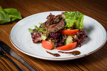 steak with vegetables
