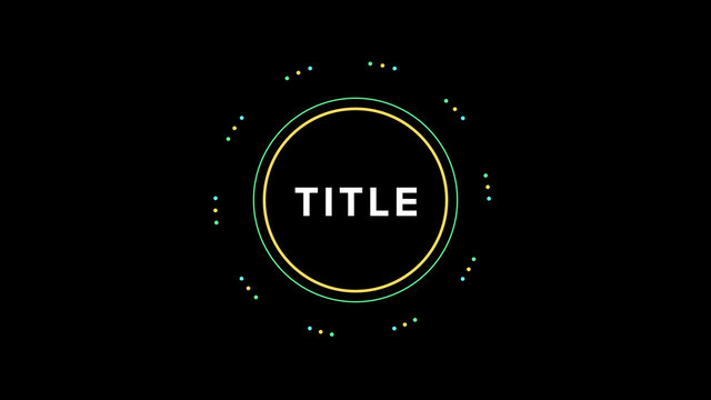 Bright Circle Title with Border Dots