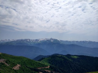Fototapeta premium Mountain in Kaukasus, Red Valley, 2017