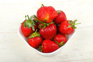 Strawberry in the bowl