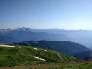 Fototapeta na wymiar Mountain in Kaukasus, Red Valley, 2017