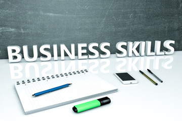 Business Skills text concept