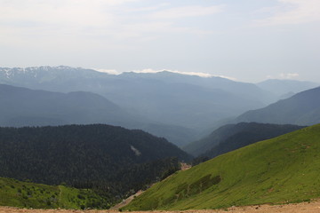 Obraz premium Mountain in Kaukasus, Red Valley, 2017