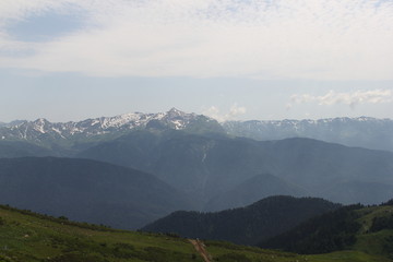 Obraz premium Mountain in Kaukasus, Red Valley, 2017