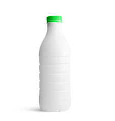 White plastic bottle with green cap