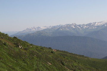 Fototapeta premium Mountain in Kaukasus, Red Valley, 2017