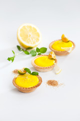 Tartlets with creamy lemon custard..