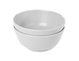 Bowls on white background