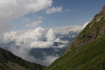 Obraz premium Mountain in Kaukasus, Red Valley, 2017