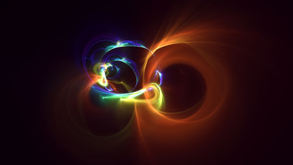 3D rendering abstract fractal light background