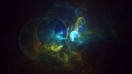 Fototapeta premium 3D rendering abstract fractal light background