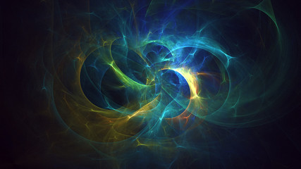 3D rendering abstract fractal light background