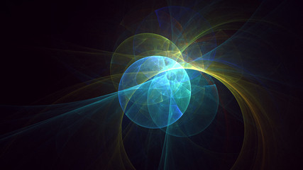 3D rendering abstract fractal light background