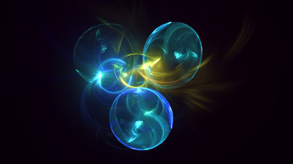 3D rendering abstract fractal light background