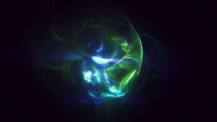 3D rendering abstract fractal light background