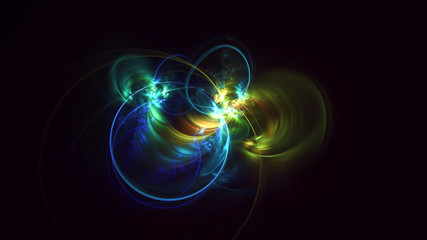 3D rendering abstract fractal light background
