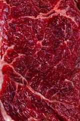 Obraz premium Raw beef steak red natural macro background