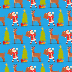 Christmas santa claus vector illustration.