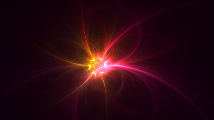 3D rendering abstract fractal light background