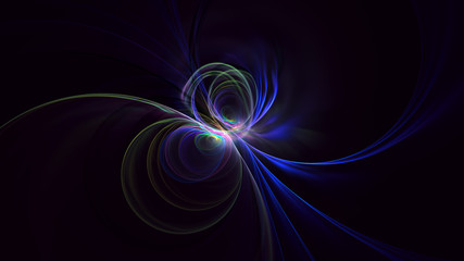 3D rendering abstract fractal light background