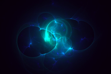 3D rendering abstract fractal light background