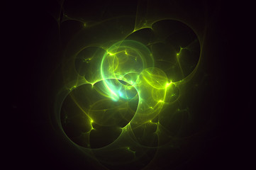 3D rendering abstract fractal light background