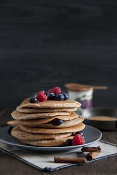 Pancakes with blueberries