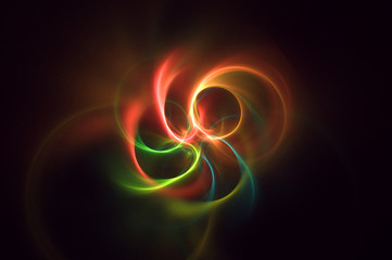 3D rendering abstract fractal light background