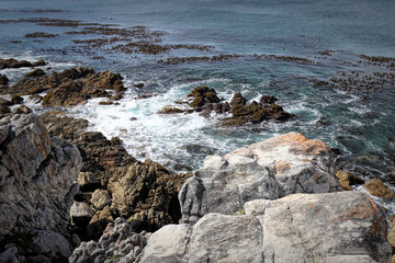 Fototapeta na wymiar Ocean and coast landscape in Hermanus, South Africa