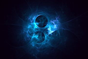 3D rendering abstract fractal light background