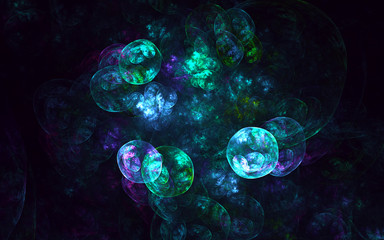 Obraz na płótnie Canvas 3D rendering abstract fractal light background
