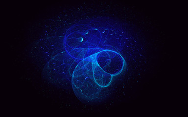 3D rendering abstract fractal light background