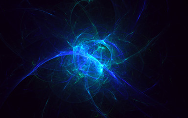 3D rendering abstract fractal light background