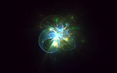 3D rendering abstract fractal light background